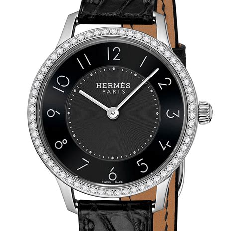 hermes ladies diamond watch|hermes unisex 2101079.